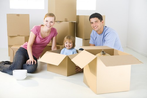 House removals planning in Coulsdon with moving boxes