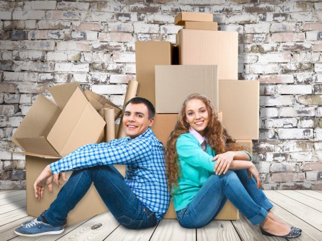 Organised storage unit in Coulsdon with packed boxes and furniture