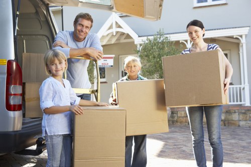 Secure Coulsdon storage environment with neatly arranged boxes