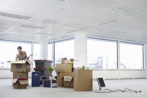Organised office furniture setup after a business move